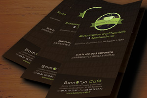 Création brochure A4 Pliant - Bamo'so Café