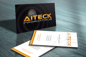 Création Logo & Carte de visite : Aiteck Informatique